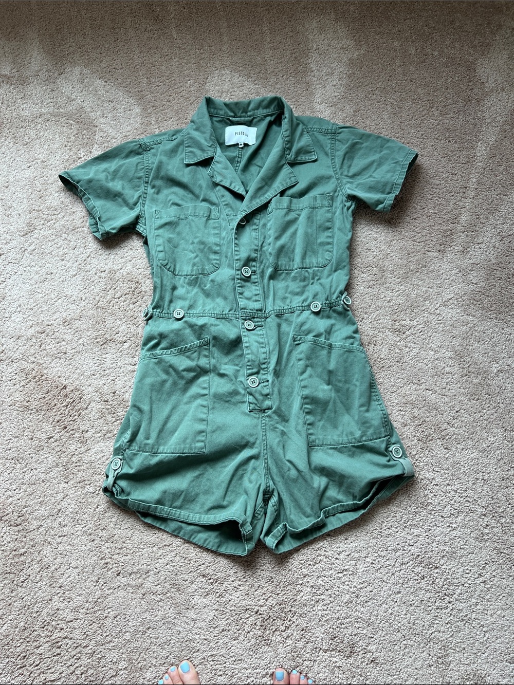 Pistola Parker Short Sleeve Utility Romper